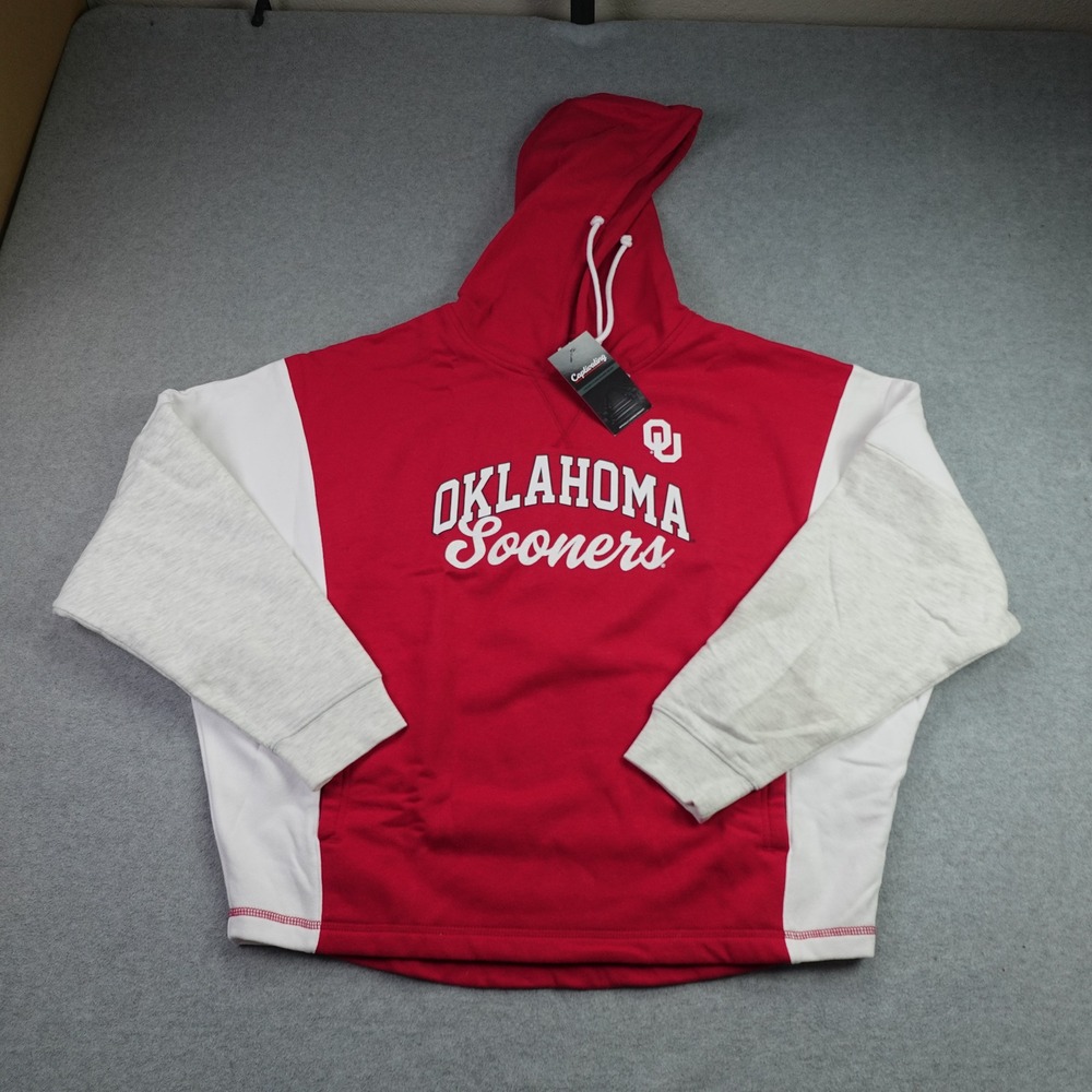 Oklahoma Sooners Hoodie Women Medium Red Collegiate Pullover Captivating NCAA